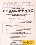 Deckel-Deckel FP3NC FP4NC, Universal Milling Boring Assemblies and Spare Parts Manual 1-2803-2810-FP3NC-FP4NC-01